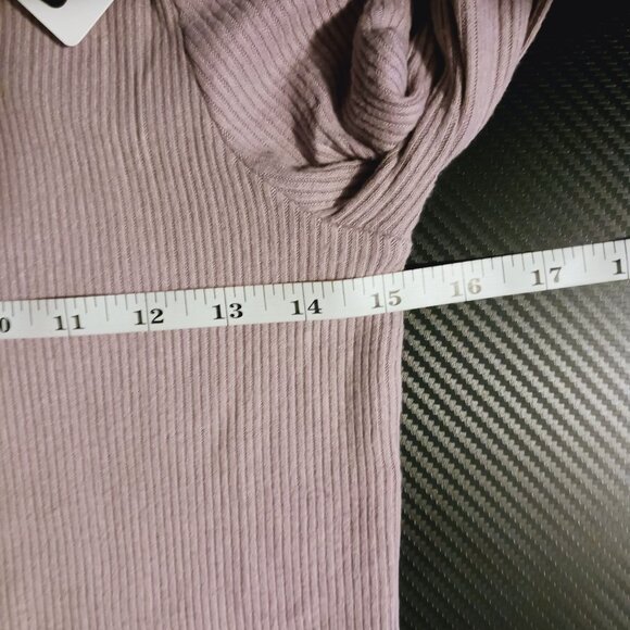 NEW Chaser Ribbed Pullover Top Long Bell Sleeves in Heliotrope/Light Mauve, S - Picture 10 of 11